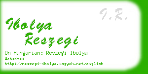 ibolya reszegi business card